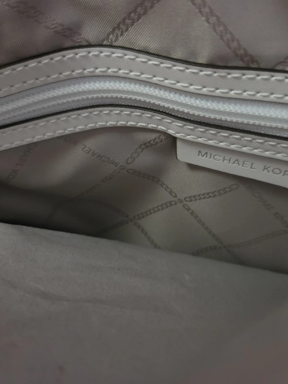 Michael Kors Cream/White Monogram Tote Bag